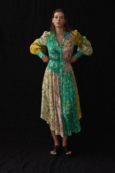 KENZIE PATCHWORK SHIRTDRESS