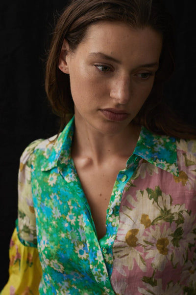 KENZIE PATCHWORK SHIRTDRESS