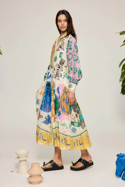 Soleil Patchwork Shirtdress