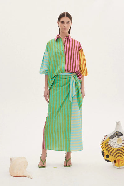 BOBBIE SPLICED SHIRT