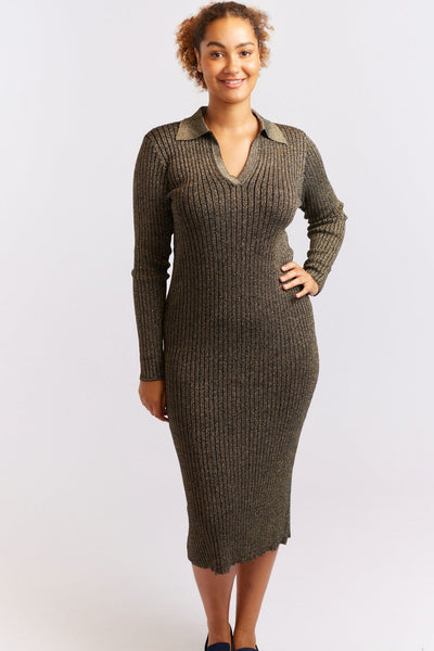 LUNA DRESS LUREX- BLACK LUREX