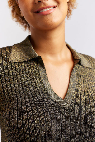 LUNA DRESS LUREX- BLACK LUREX