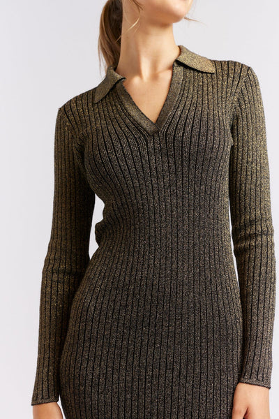 LUNA DRESS LUREX- BLACK LUREX