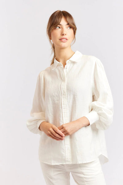SOHO LINEN SHIRT IN IVORY