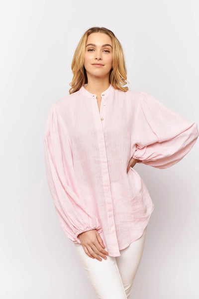 Charade Shirt In Sherbert Linen