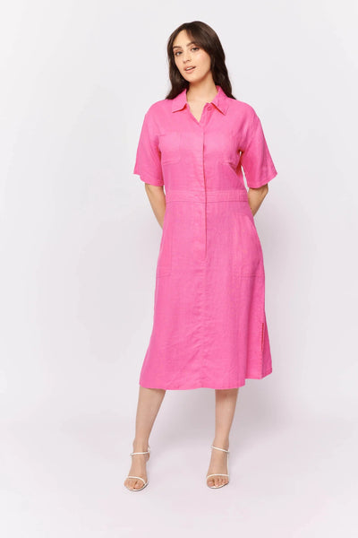 Hepburn Dress- Magenta
