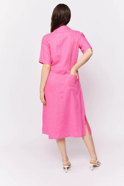 Hepburn Dress- Magenta