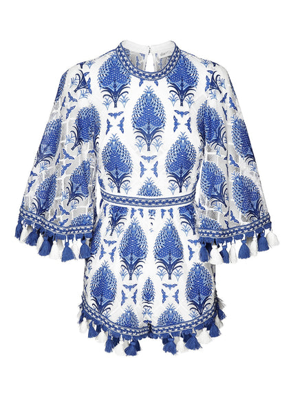 Young Hearts Run Free Playsuit- Blue