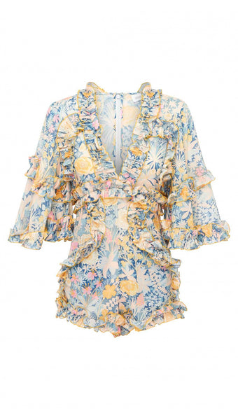 Choose Me Playsuit- Gold Bloom