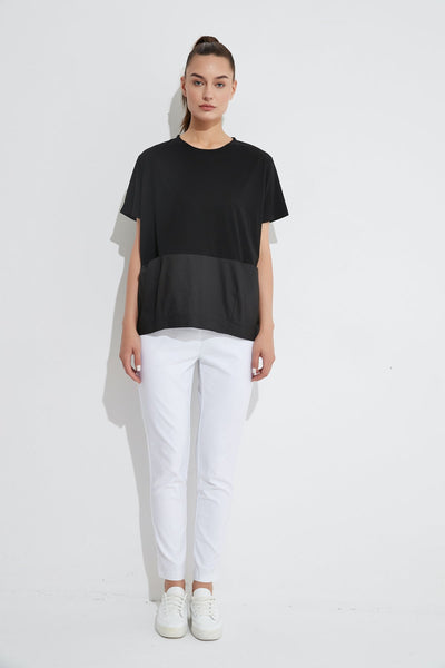 Spliced Pocket Tee- Black