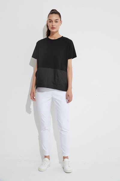 Spliced Pocket Tee- Black
