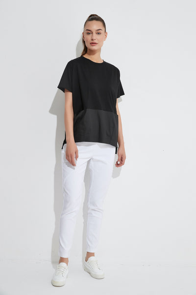 Spliced Pocket Tee- Black
