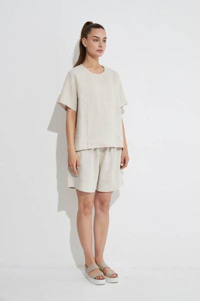 Seam Detail Top- Neutral