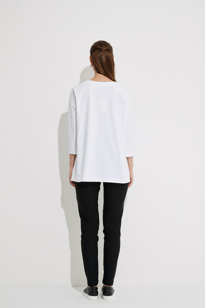 Woven Pleat Top- White
