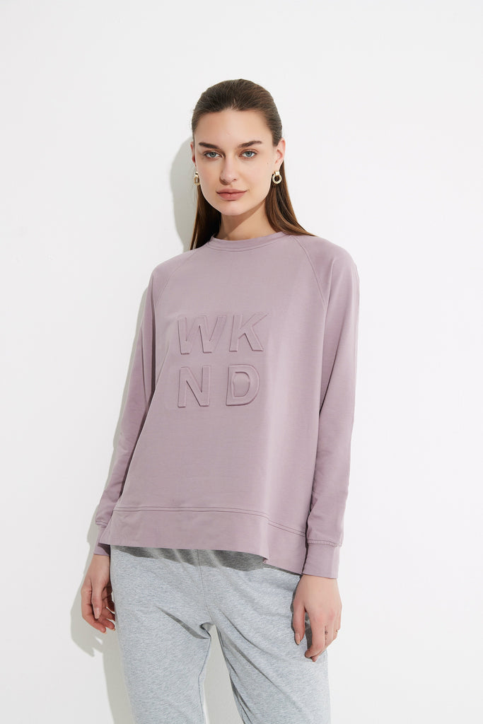Embossed Sweat- Lilac