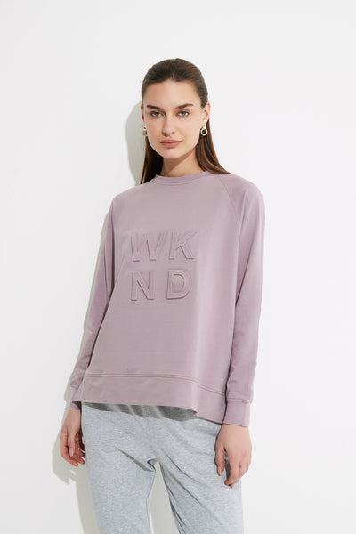 Embossed Sweat- Lilac