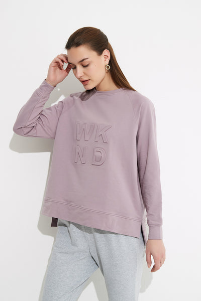 Embossed Sweat- Lilac