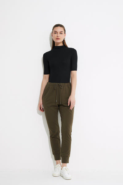Drawcord Lounge Pant- Khaki
