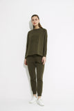 Embossed Sweat- Khaki