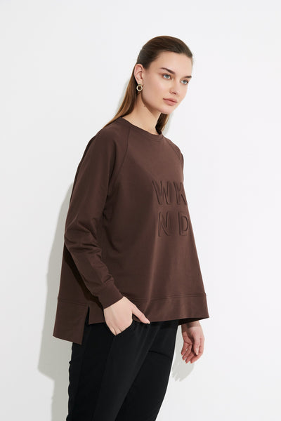 Embossed Sweat- Chocolate