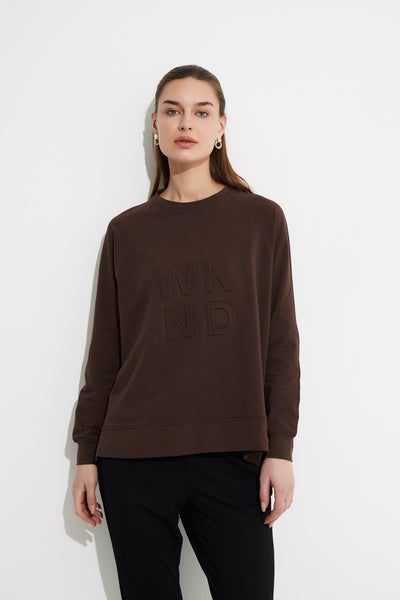 Embossed Sweat- Chocolate