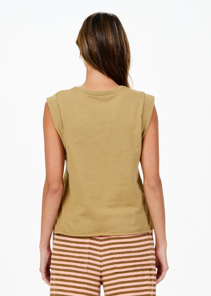 Cropped Muscle Tank- Lizard