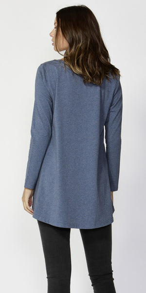 Melanie Swing Top- Denim Marle