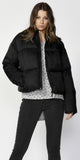 Dylan Cropped Puffer Jacket- Black