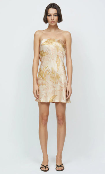 Dusty Palms Strapless Mini