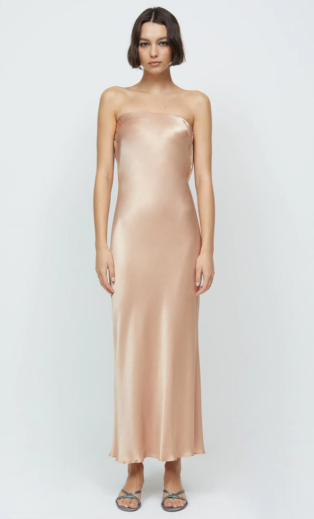 Moondance Strapless Dress- Rose Gold