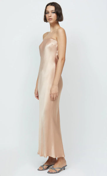 Moondance Strapless Dress- Rose Gold