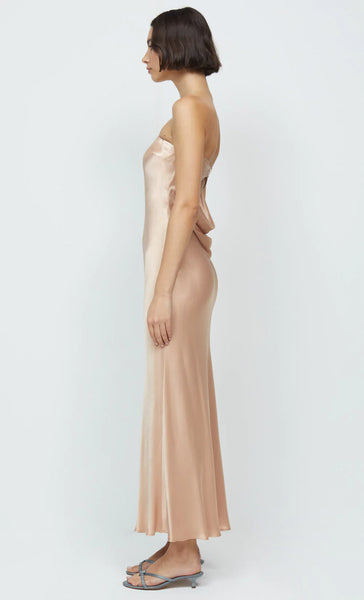 Moondance Strapless Dress- Rose Gold