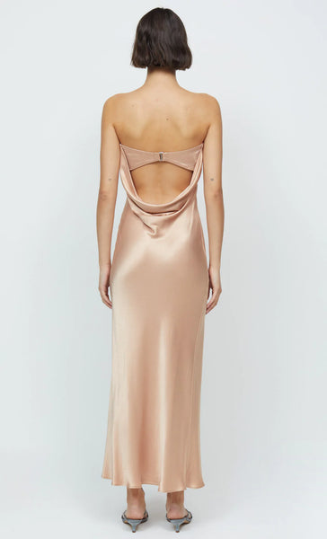 Moondance Strapless Dress- Rose Gold
