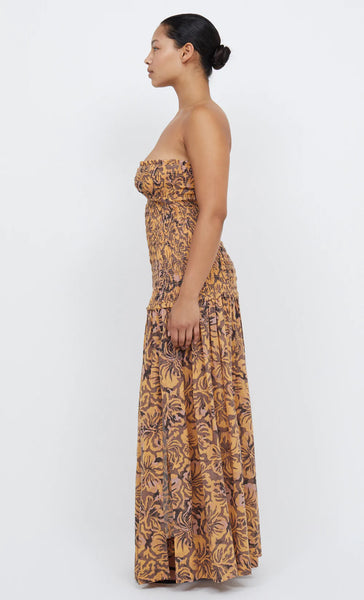 Samara Strapless Shirred Maxi Dress