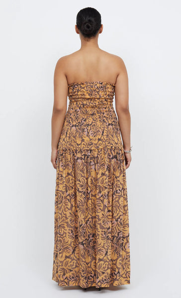 Samara Strapless Shirred Maxi Dress