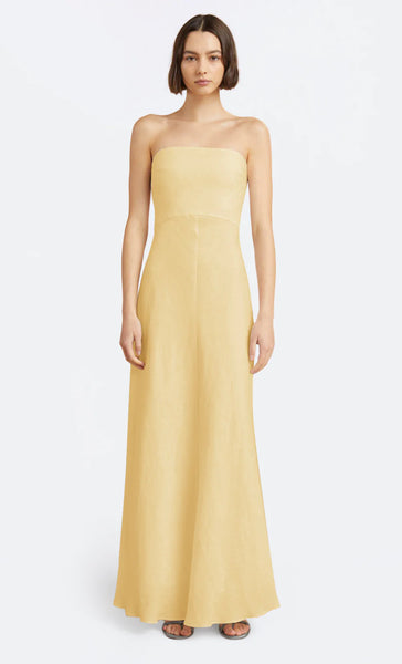 Cynthia Strapless Maxi Dress- Straw