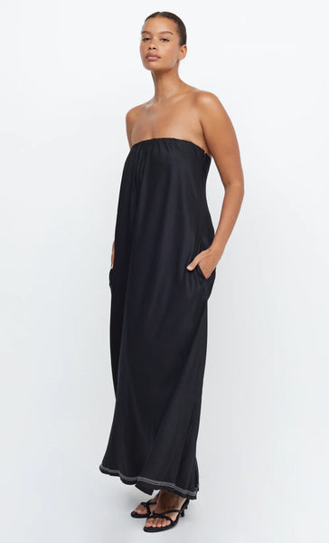 TILLIE STRAPLESS MAXI DRESS- BLACK