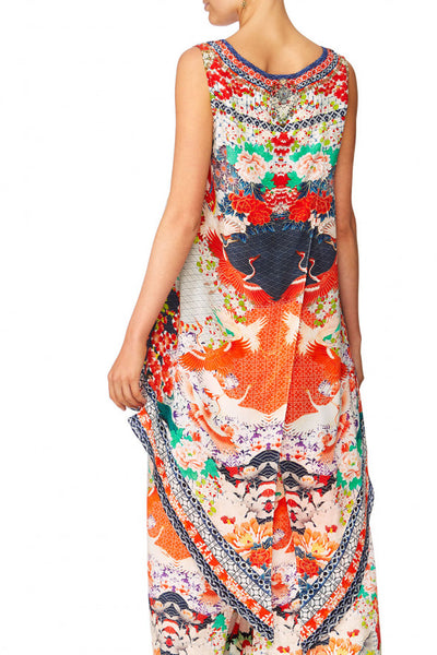 V-Neck Cross Back Top- Geisha Girl