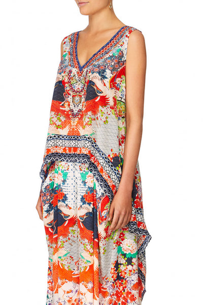 V-Neck Cross Back Top- Geisha Girl