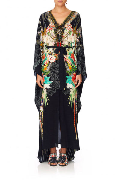 Split Hem Lace Up Kaftan- Queen Of Kings