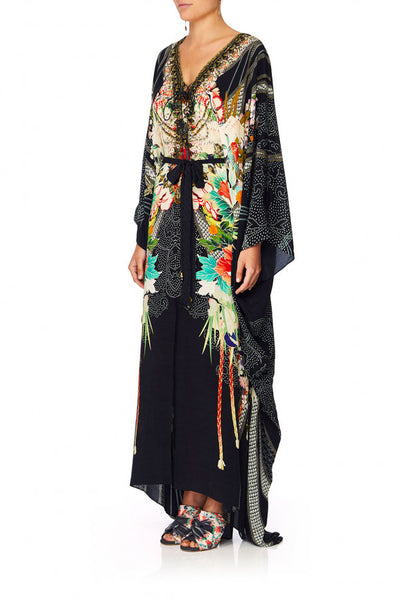 Split Hem Lace Up Kaftan- Queen Of Kings