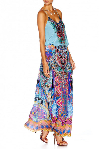 Tback Shoestring Strap Top- Light Blue