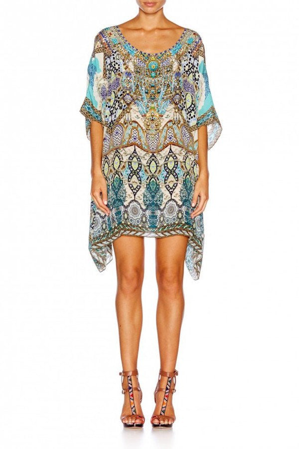 Short Round Neck Kaftan- Meet Me In Casablanca
