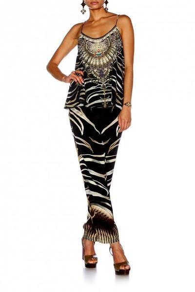 Tailored Pants W/ Side Pockets- Zebra Crossing