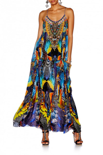 Tback Shoestring Strap Top- Dusk Till Dawn