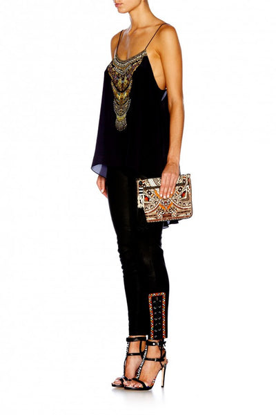 Small Canvas Clutch- Threaded Spell