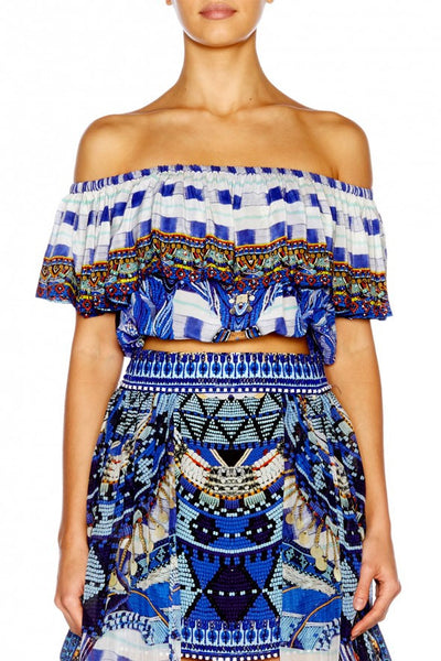 Midriff Frill Top- Rhythm & Blues