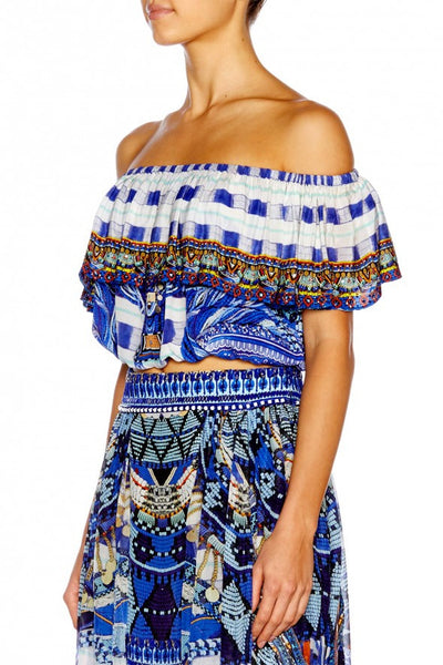 Midriff Frill Top- Rhythm & Blues