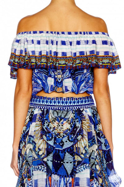 Midriff Frill Top- Rhythm & Blues