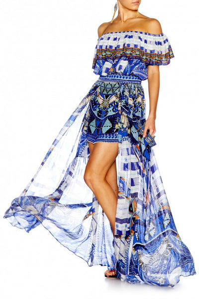 Midriff Frill Top- Rhythm & Blues